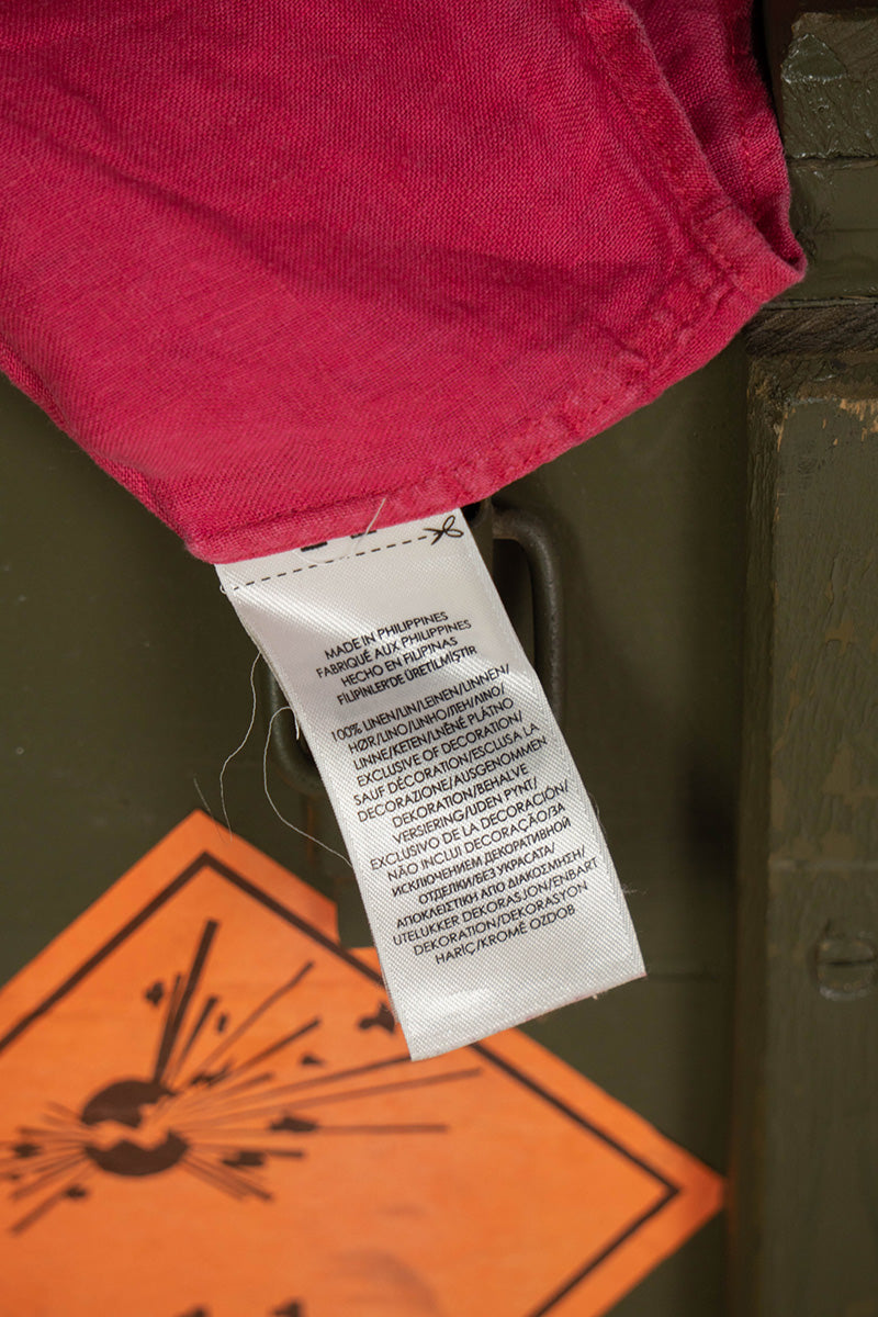 Camicia Ralph Lauren in Lino Rosa "L"