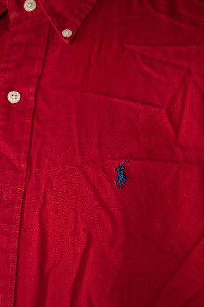 1990 Camicia Polo Ralph Lauren Rossa "L"