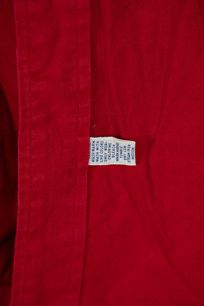 1990 Camicia Polo Ralph Lauren Rossa "L"