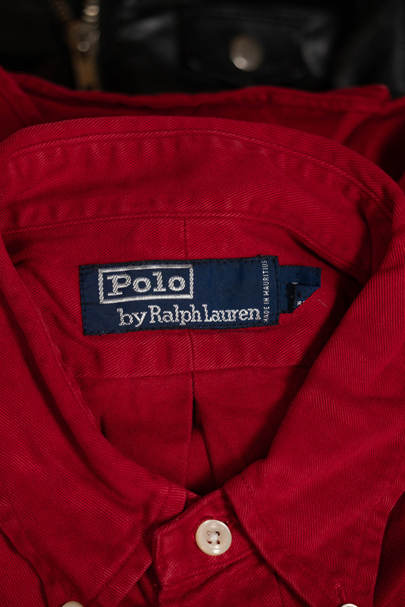 1990 Camicia Polo Ralph Lauren Rossa "L"