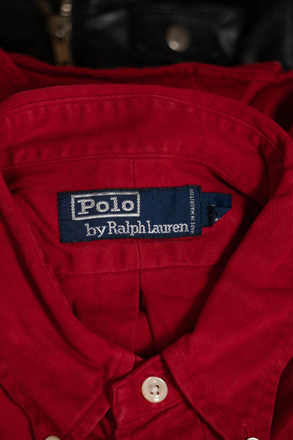 1990 Camicia Polo Ralph Lauren Rossa "L"