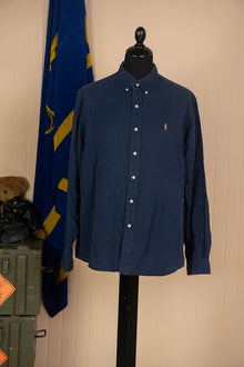 1990 Camicia Polo Ralph Lauren Blu Scuro "XL"
