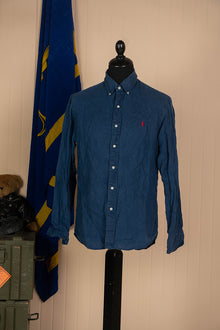 2000 Camicia Ralph Lauren Lino Blu "M"