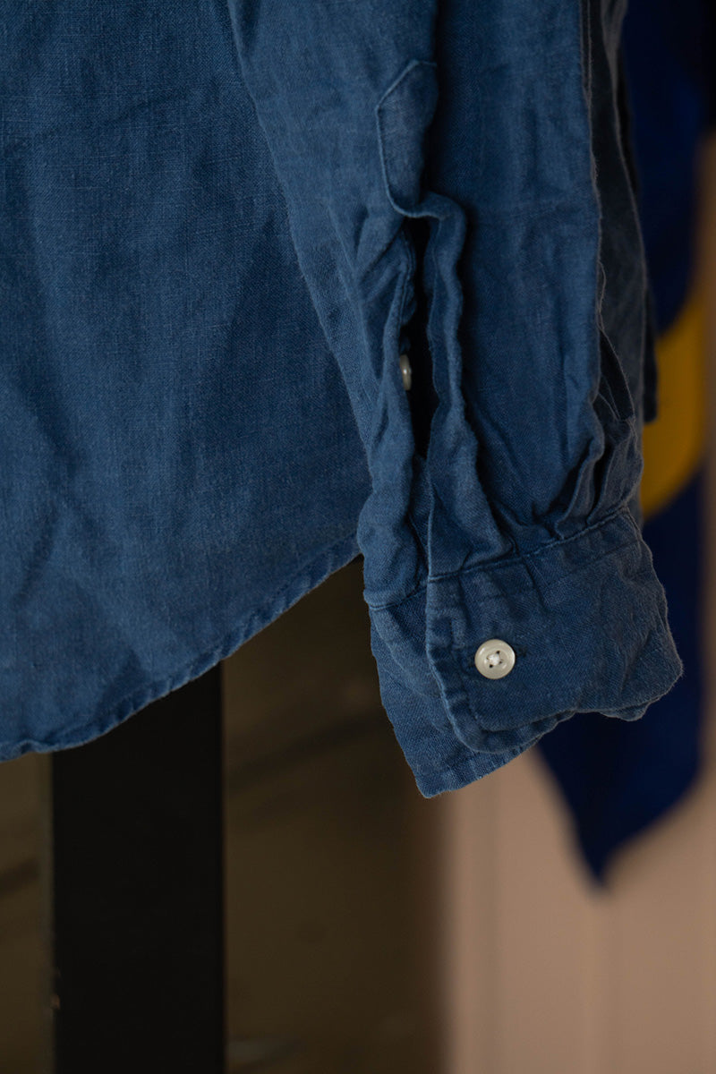 2000 Camicia Ralph Lauren Lino Blu "M"