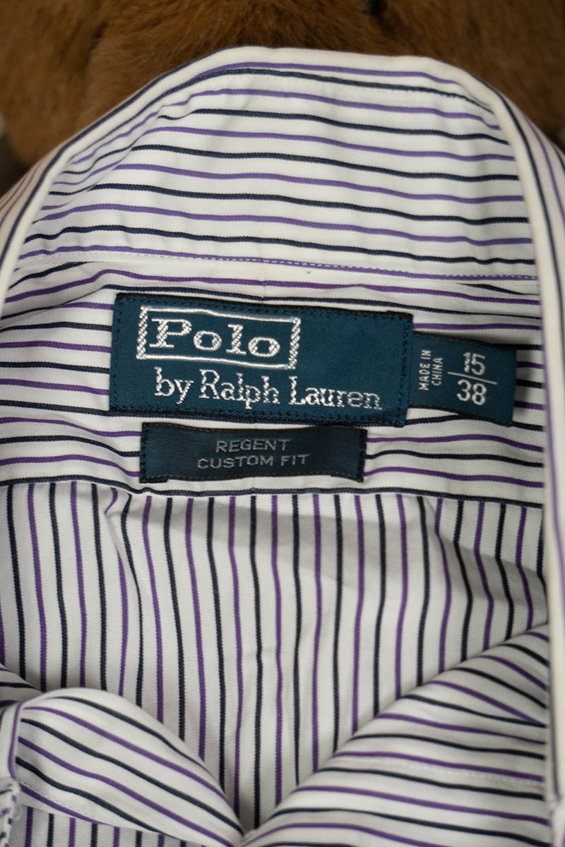1990 Camicia Ralph Lauren Regent a Righe "M"