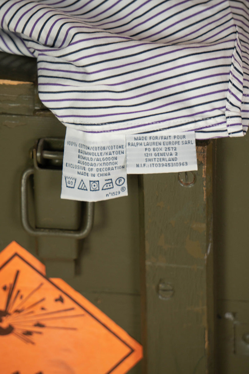 1990 Camicia Ralph Lauren Regent a Righe "M"