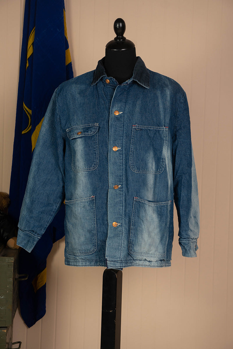 1970 Giacca da Lavoro USA Big Ben Wrangler Faded "XL"