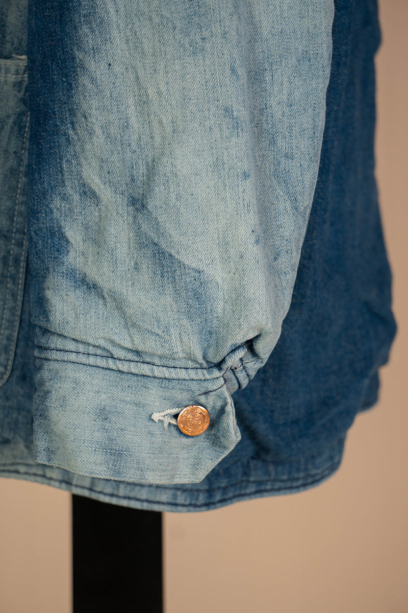 1970 Giacca da Lavoro USA Big Ben Wrangler Faded "XL"