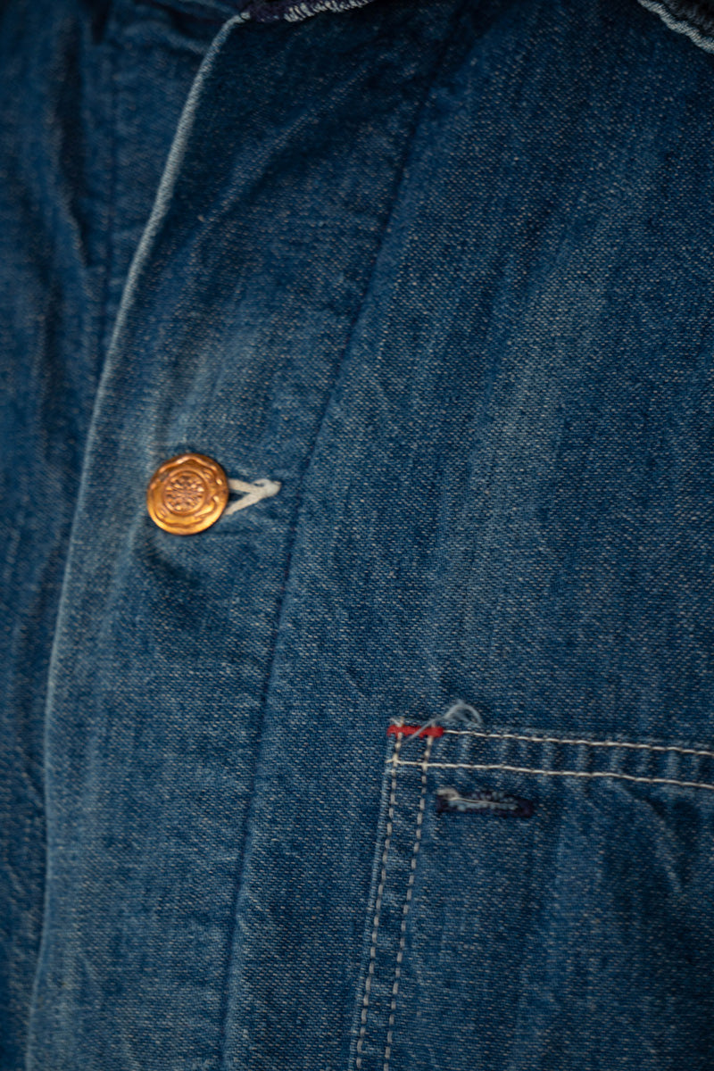 1970 Giacca da Lavoro USA Big Ben Wrangler Faded "XL"