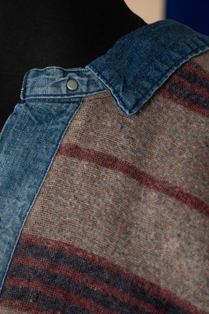 1970 Giacca da Lavoro USA Big Ben Wrangler Faded "XL"