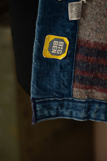 1970 Giacca da Lavoro USA Big Ben Wrangler Faded "XL"