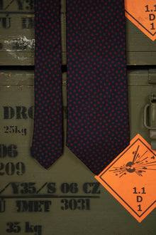 Cravatta E.Marinella Blu Scuro Fiori