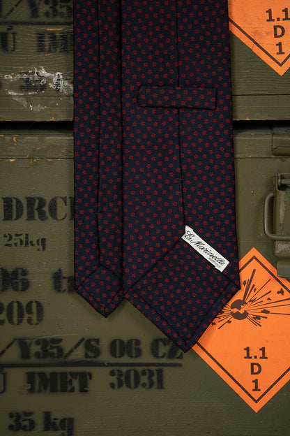 Cravatta E.Marinella Blu Scuro Fiori