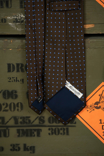 Cravatta E.Marinella Marrone Punti