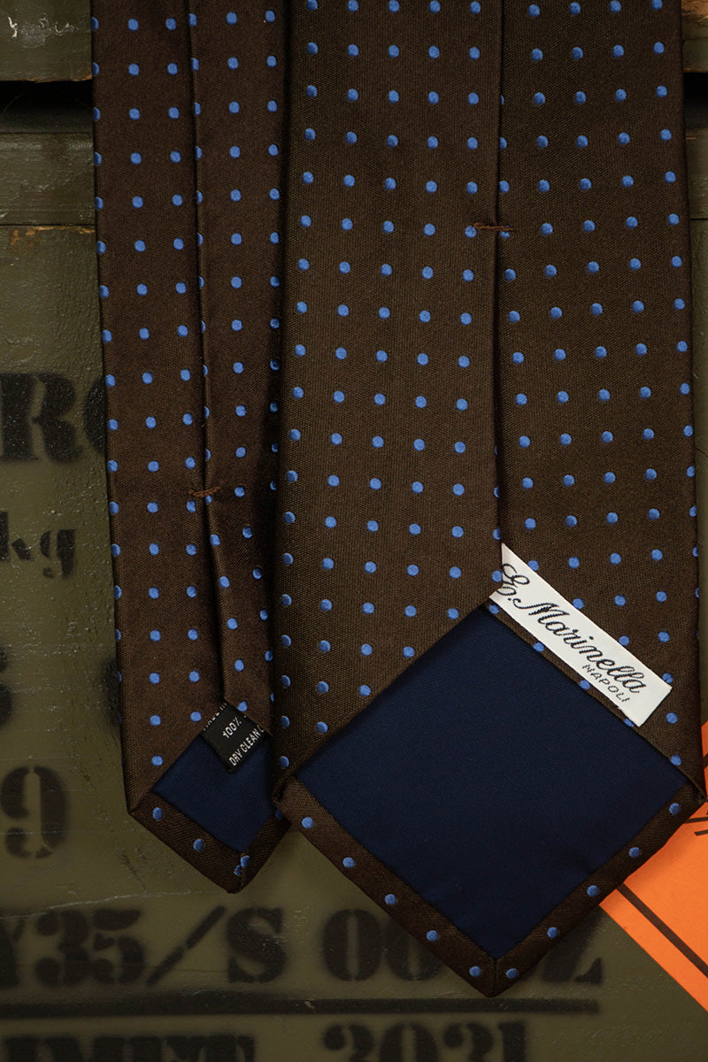 Cravatta E.Marinella Marrone Punti