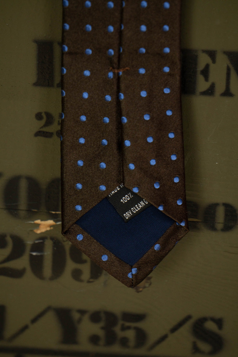 Cravatta E.Marinella Marrone Punti