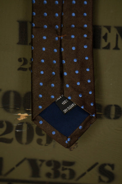 Cravatta E.Marinella Marrone Punti