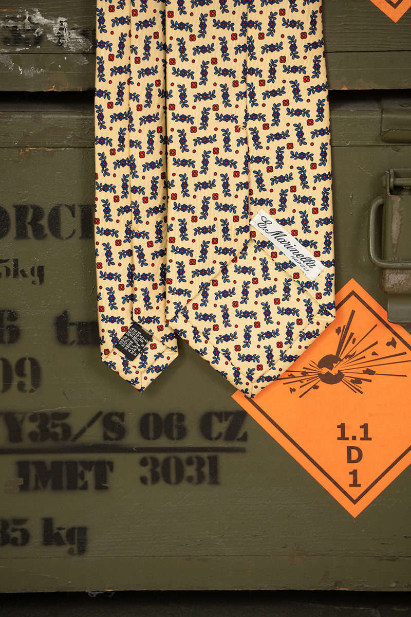 Cravatta E.Marinella Sabbia a fiori