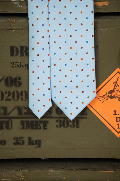 Cravatta E.Marinella Azzurra Punti