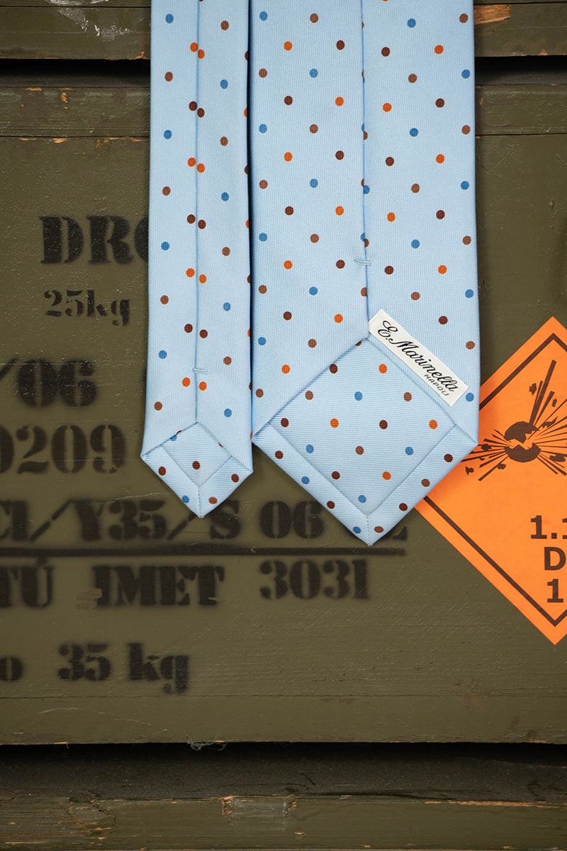 Cravatta E.Marinella Azzurra Punti