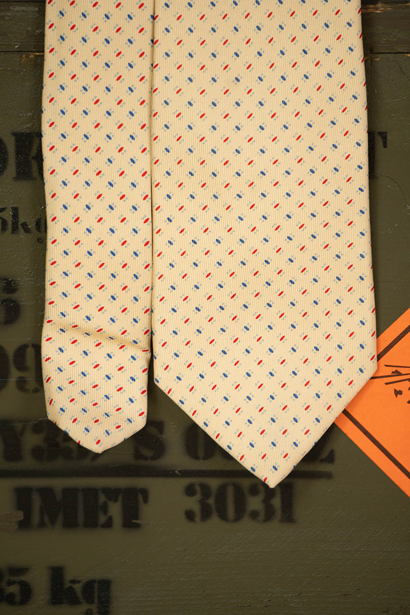 Cravatta E.Marinella Beige Geometrica