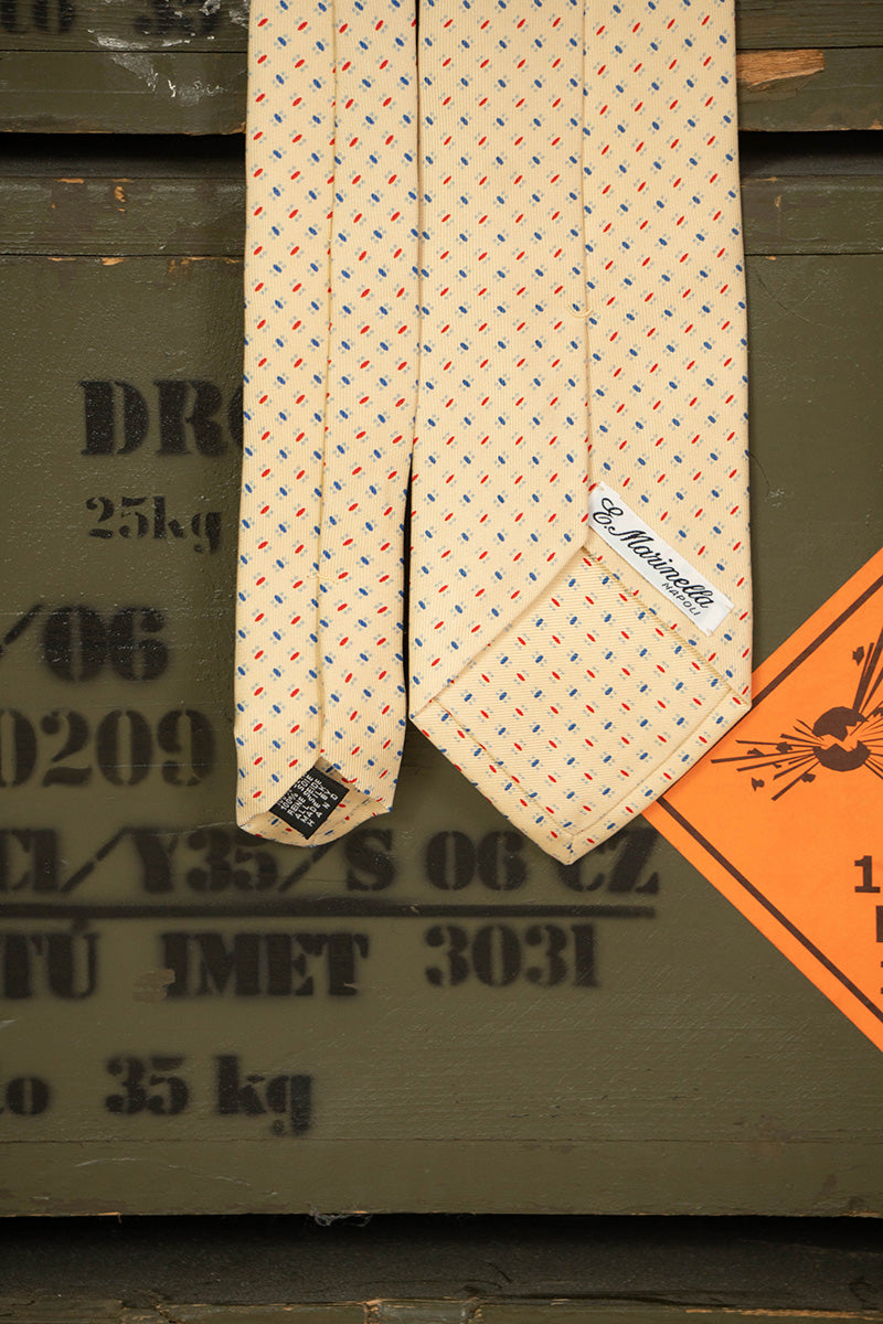 Cravatta E.Marinella Beige Geometrica