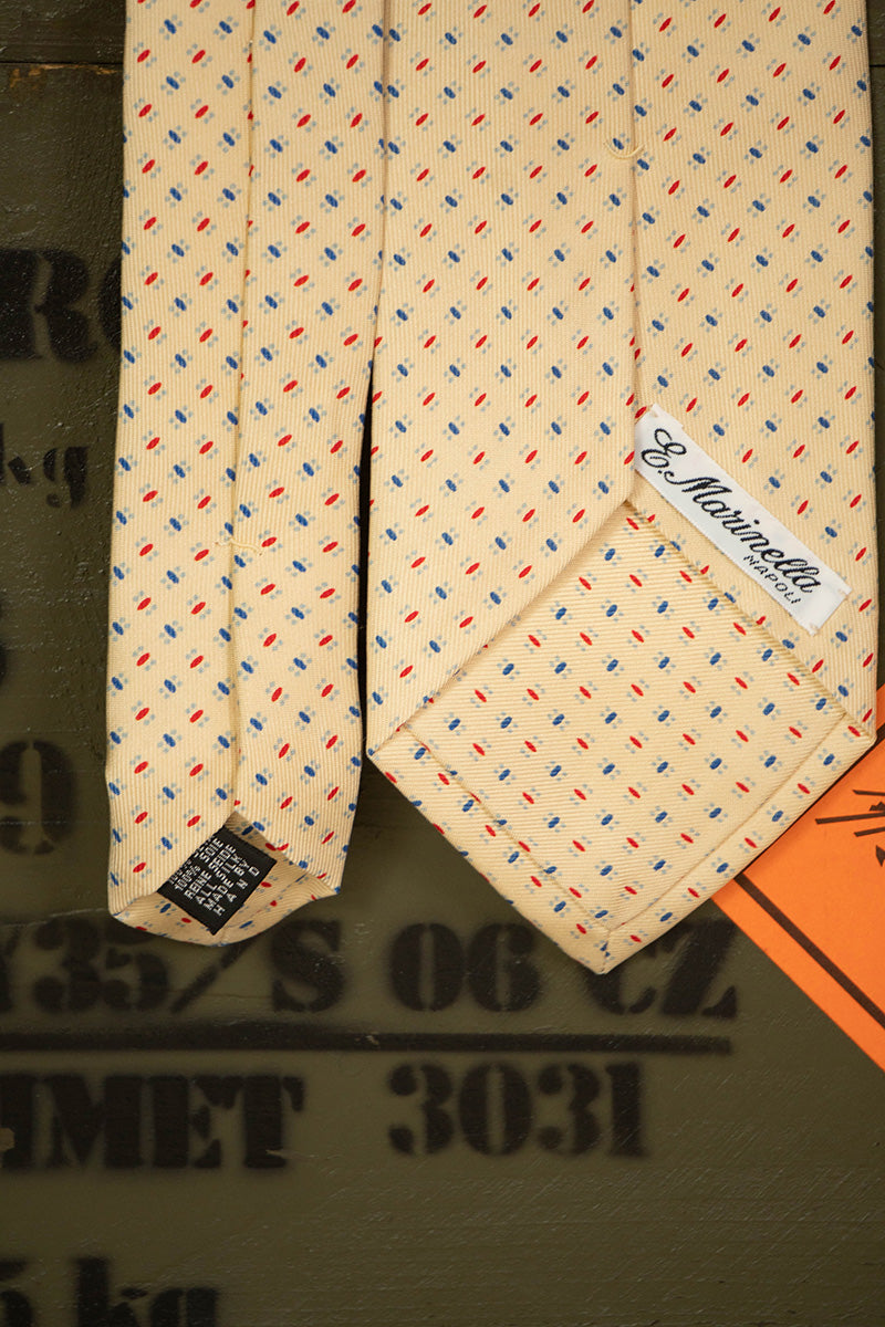 Cravatta E.Marinella Beige Geometrica