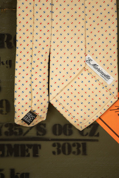 Cravatta E.Marinella Beige Geometrica