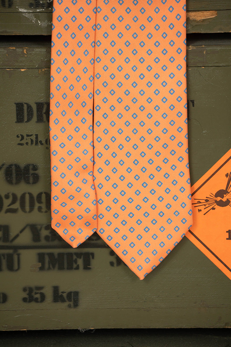 Cravatta E.Marinella Arancione Quadrati