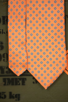 Cravatta E.Marinella Arancione Quadrati