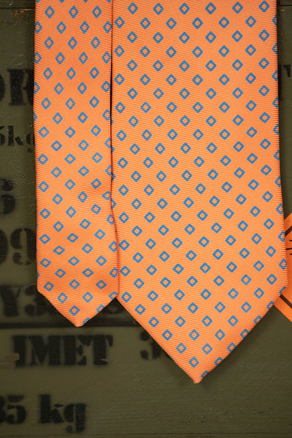 Cravatta E.Marinella Arancione Quadrati