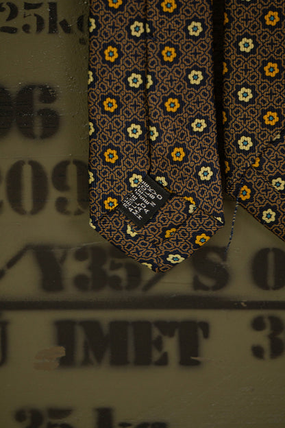 Cravatta E.Marinella Marrone Geometrica