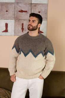 1980 Maglione Fisherman Norvegese Hand Made "XL"