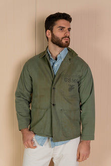 1940 Vintage Giacca Us Marine Corps HBT P41 Utility - L