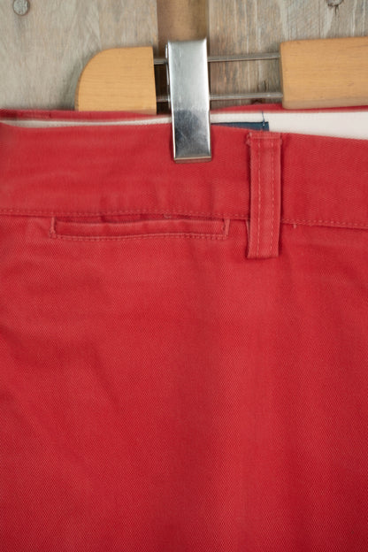 1990 Pantaloni Chino Preppy Ralph Lauren Rossi - W32 L34