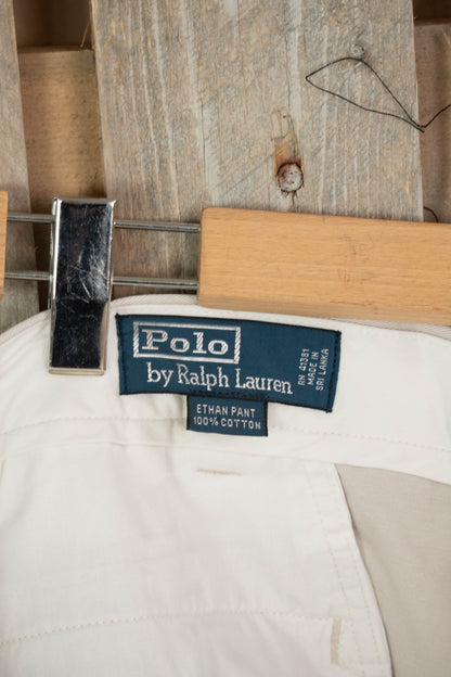 1990 Pantaloni Chino Ralph Lauren Ethan Grigi - W40 L32