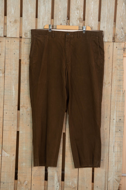 1990 Pantaloni Chino Preston Ralph Lauren Marroni - W40 L30
