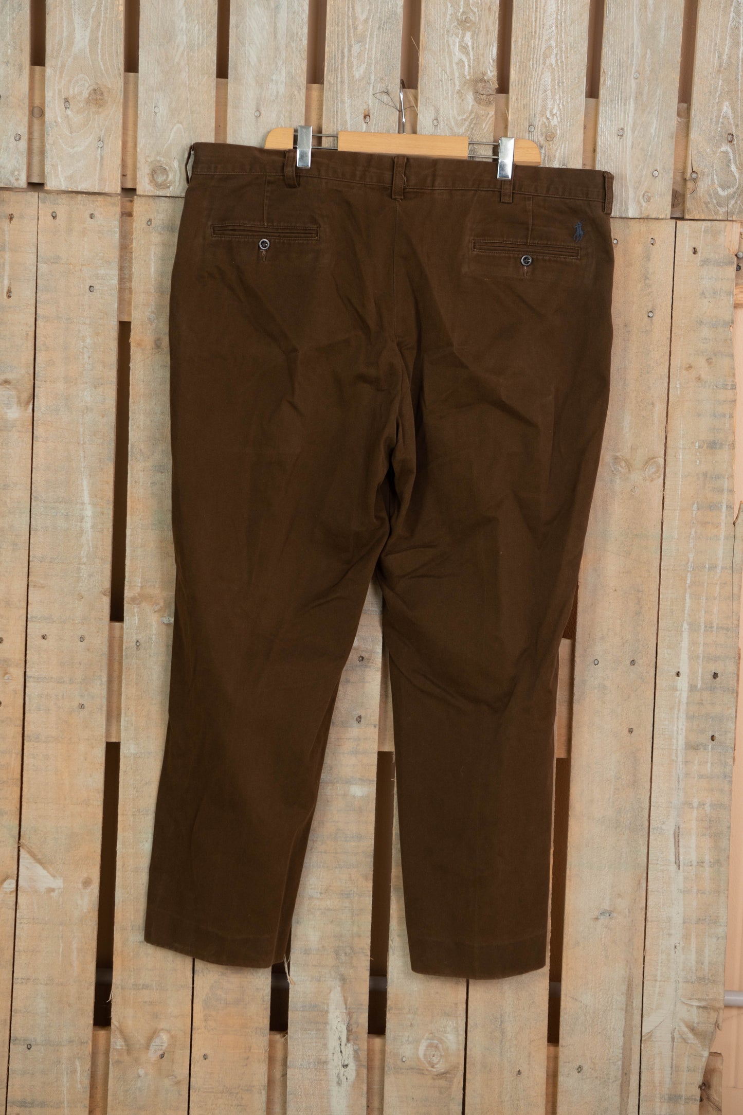 1990 Pantaloni Chino Preston Ralph Lauren Marroni - W40 L30