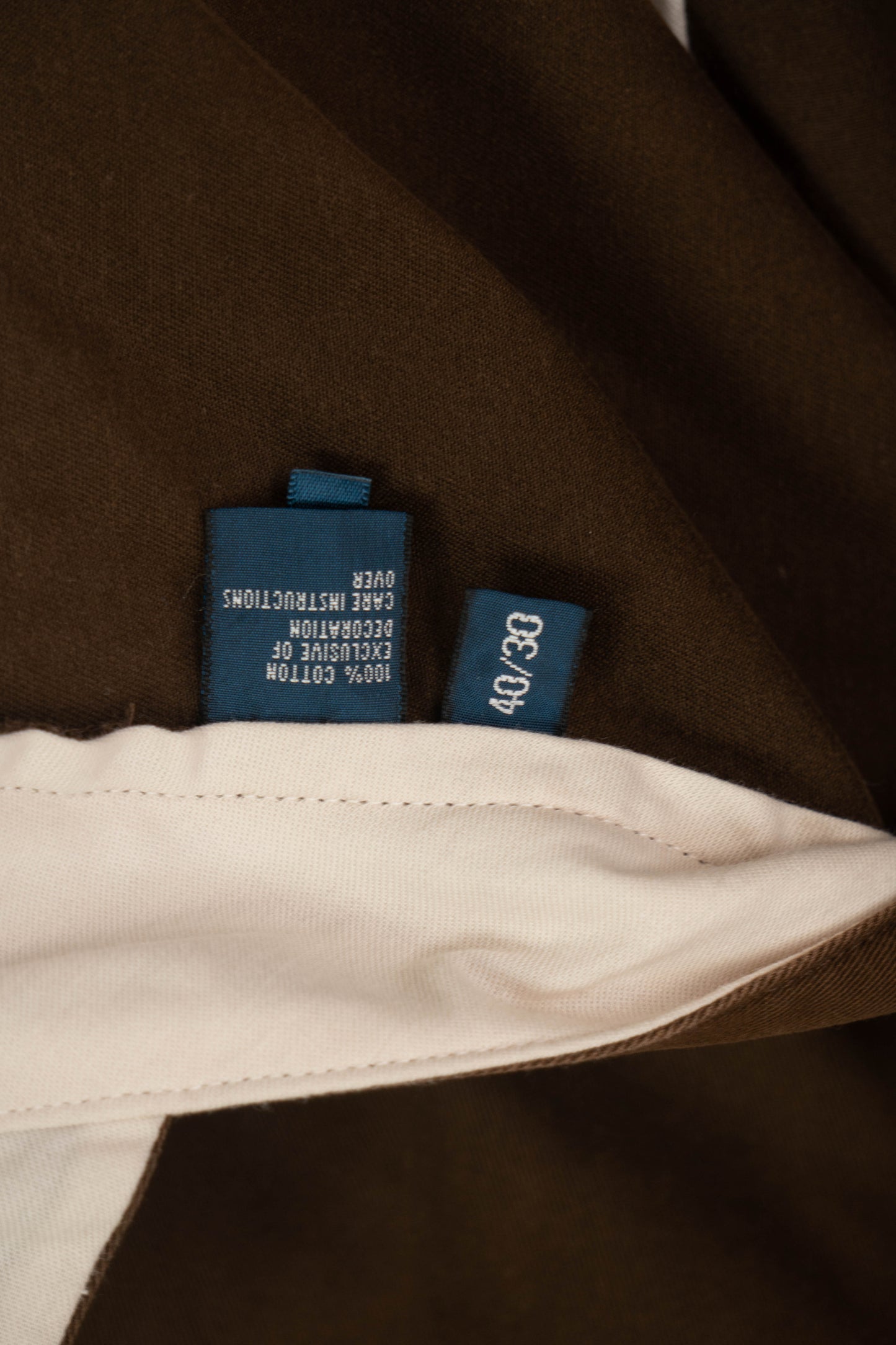 1990 Pantaloni Chino Preston Ralph Lauren Marroni - W40 L30