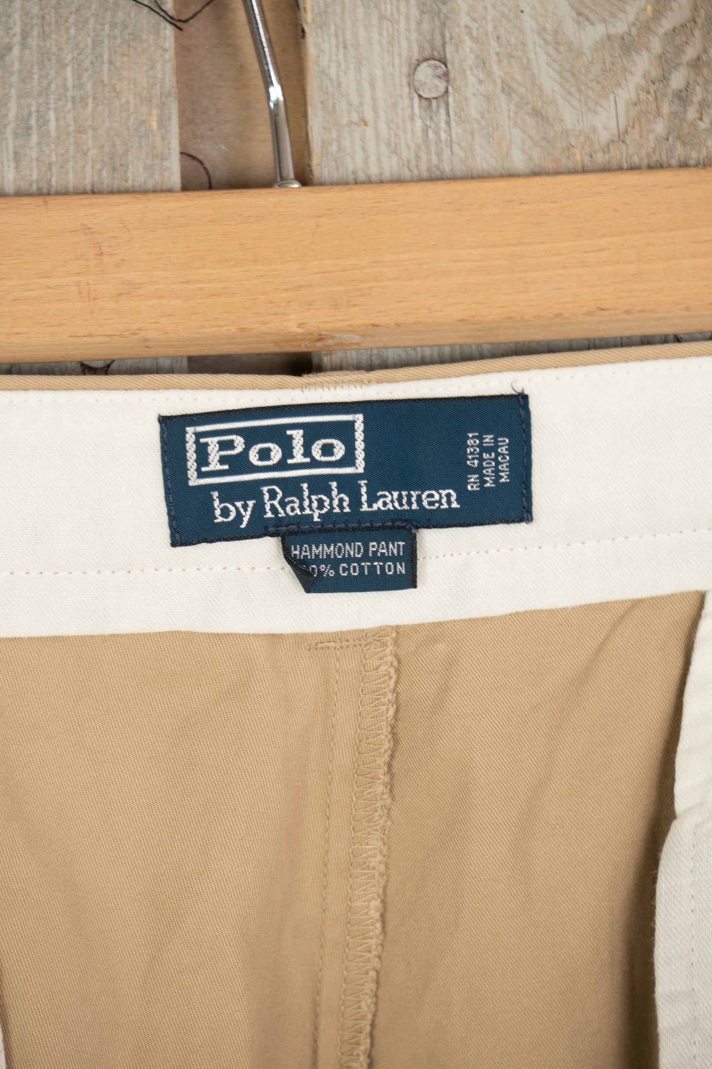 1990 Pantaloni chino Ralph Lauren Hammond Beige - W38 L 32