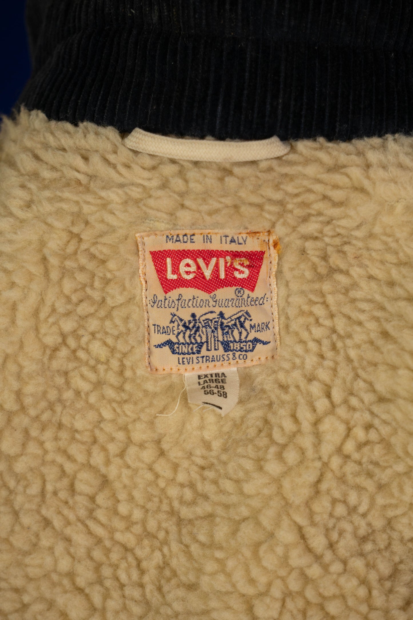 1980 Levi's Giacchetto Sherpa vintage Velluto a coste - XL