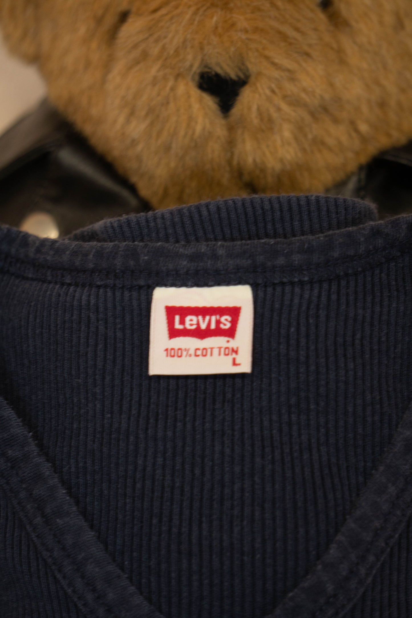 T-shirt Levi's Scollo a V Blu scuro - L