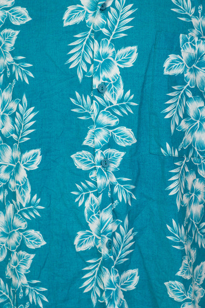 Camicia Hawaiana Americana Hawaii Blues Floreale- XL