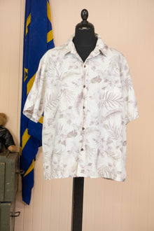 Camicia Hawaiana Reverse Usa Floreale Bianca - 3XL