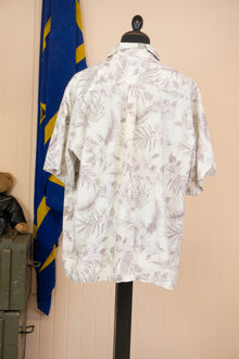 Camicia Hawaiana Reverse Usa Floreale Bianca - 3XL