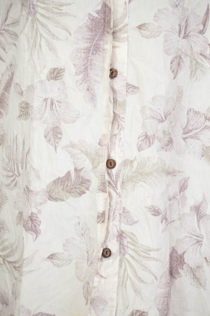 Camicia Hawaiana Reverse Usa Floreale Bianca - 3XL