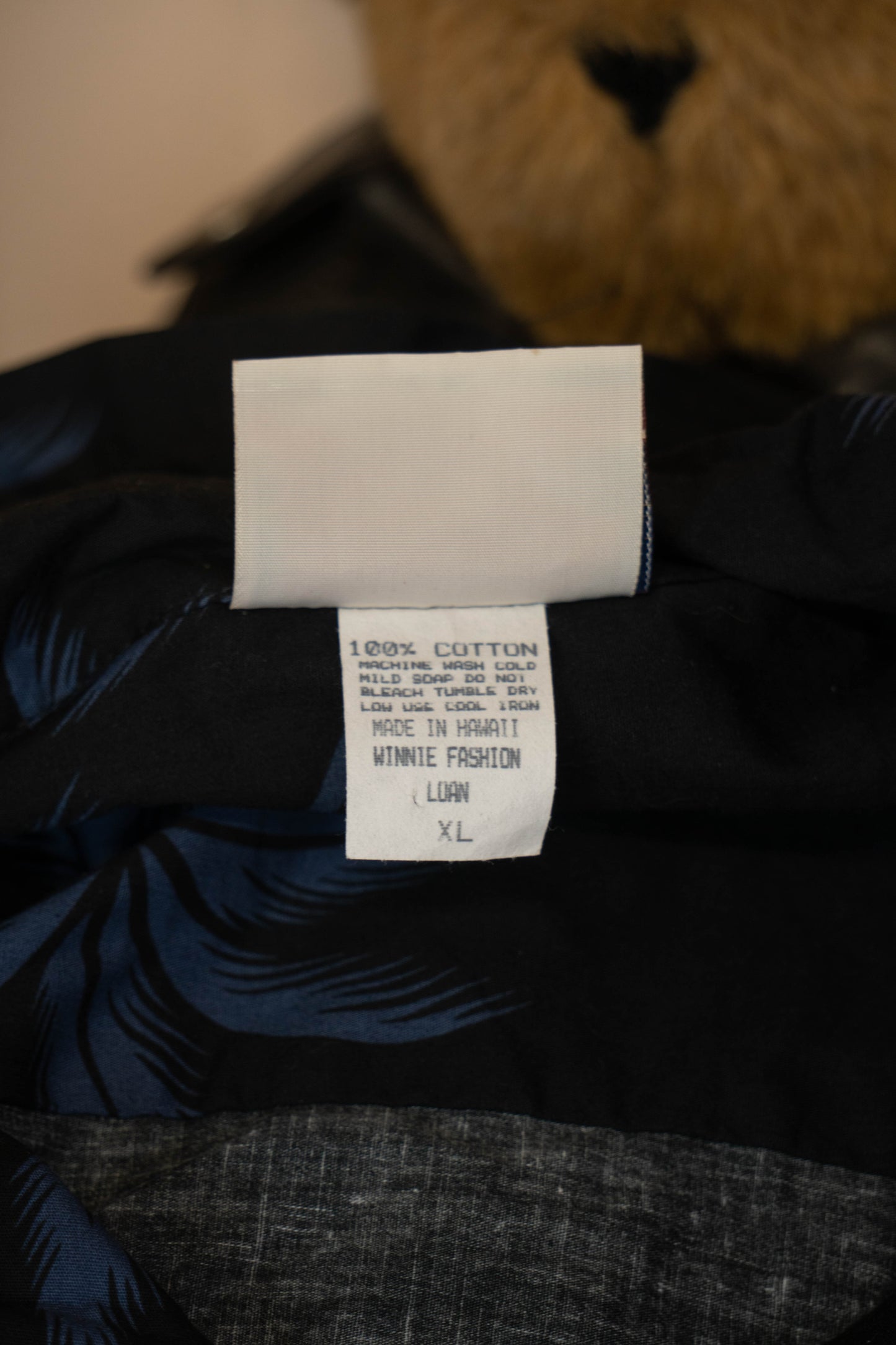 Camicia Hawaiana USA Winnie Fashion Nera - XL
