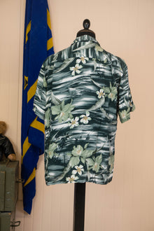 Camicia Hawaiana Americana Floreale Hawaii Blues - L