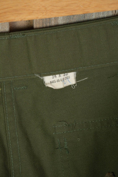 1976 Us army Pantaloni Fatigue Og-507 - W34