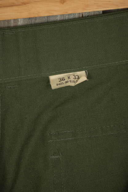 1980 Us Army Pantaloni Fatigue Og-507 - W36 L33